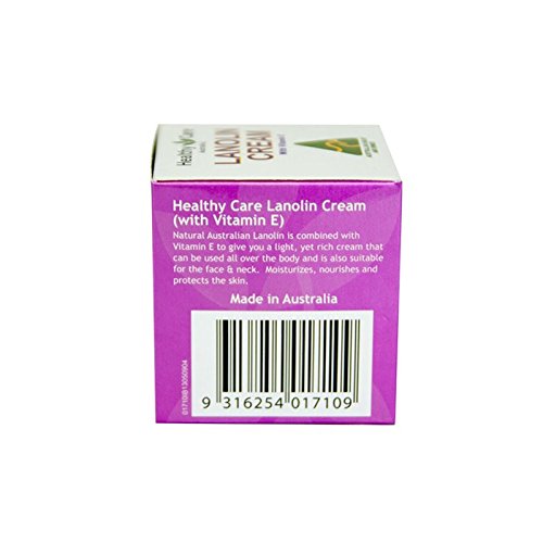 Healthy Care Natural Lanolin & Vitamin E Cream 100g made in Australia, with one gift