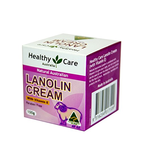Healthy Care Natural Lanolin & Vitamin E Cream 100g made in Australia, with one gift
