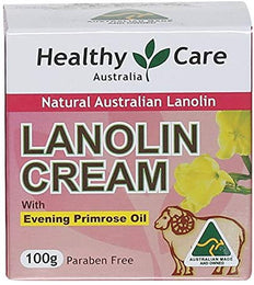 Healthy Care Lanolin Cream with Evening Primrose Oil 100g made in Australia