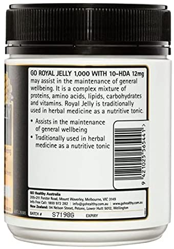GO Healthy Royal Jelly 1000mg 10 HDA 12mg 180 Capsules