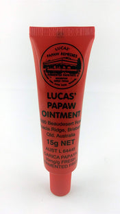 Lucas Papaw Ointment 15G (With Lip Applicator) | Best Paw Paw Cream for Chapped Lips, Minor Burns, Sunburn, Cuts, Insect Bites and Diaper Rash