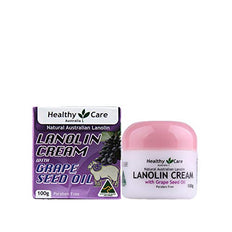 Healthy Care Lanolin Cream with Grape Seed Oil 100g (Made in Australia)