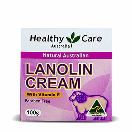 Healthy Care Natural Lanolin & Vitamin E Cream 100g made in Australia, with one gift