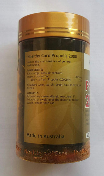 Healthy Care Propolis 2000mg 200 Capsules (Australia Import)